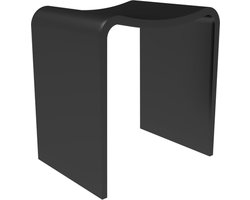 Zeza Solid Douchekruk - 40x30x43cm - solid surface - mat zwart