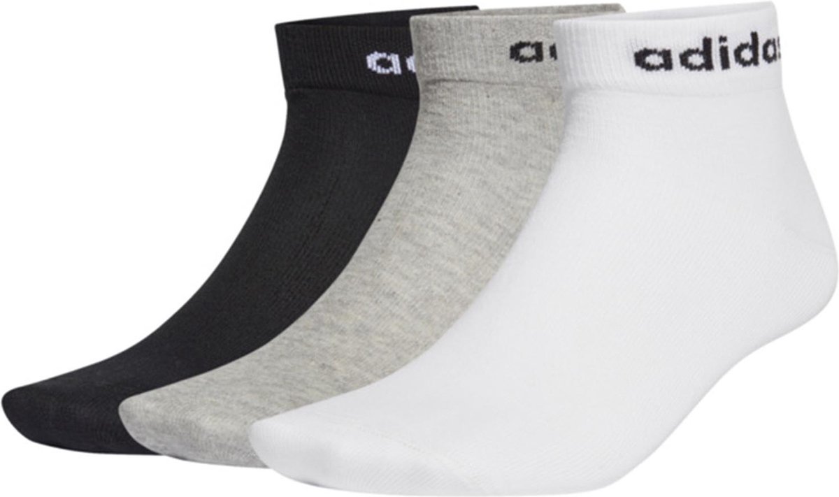 adidas NC enkelsneaker kwartsokken unisex korte sokken enkellengte 3 paar Schwarz – Weis – Grau