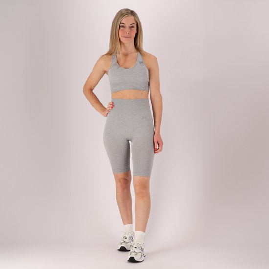 Xtreme - Sportset dames - Short/BH - Grijs - XL - Sport short - Sportkleding dames