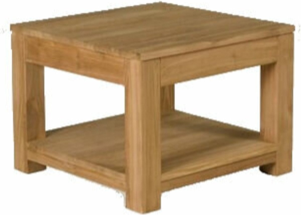 Teakhouten Bijzettafel Dico – 50x50 cm – Duurzaam FSC® Teakhout met Lade