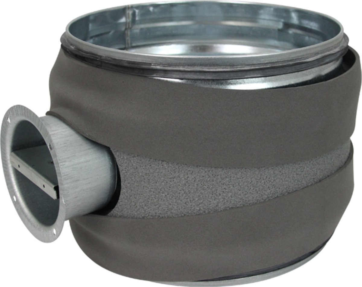 Econox Thermoduct 9mm handbediende regelklep Ã˜ 125 mm geïsoleerd
