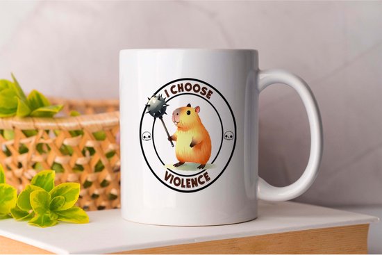 Mok I Choose Violence - Capibara - Capybara - FunnyAF - AlwaysSarcastic - SarcasmLevel - SarcasmeModeAan - GrappigHe - IkMaakEenGrapje - DrogeHumor