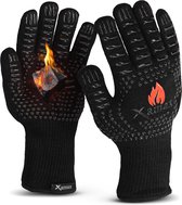 Xamax BBQ & Ovenhandschoenen - Ovenwanten - Hittebestendige handschoen - bbq accesoires - tot 500°C - 2 stuks - Cadeautip