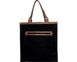 No label Basics Boodschappentas - Zwart