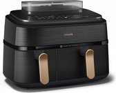Philips 5000 series NA552/00 Dubbel 9 l Vrijstaand 2750 W Heteluchtfriteuse Zwart