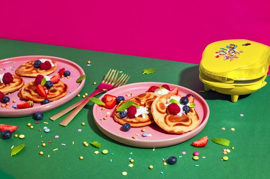 Bestron Wafelijzer - APP500Y - 550W - Paw Patrol mini wafel - Hondenpoot vorm - Rubble - Geel - 5 jaar garantie van Bestron — afbeelding 4