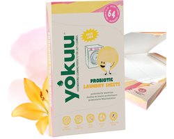 YOKUU Probiotische Wasstrips - 128 Wasbeurten - Wasdraadfrisse Geur - Reis Wasmiddel - Ultra Geconcentreerd en Voorgedoseerd - Ecologisch Wasproduct