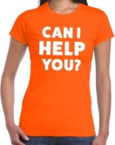 Can i help you beurs/evenementen t-shirt oranje dames XL