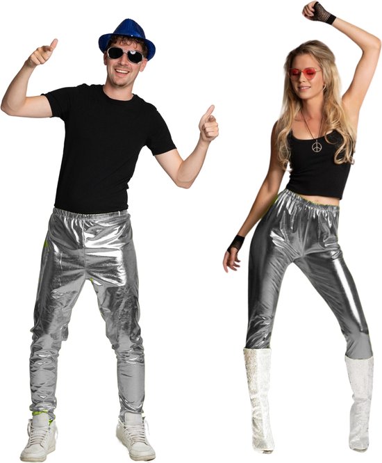 Disco broek zilver