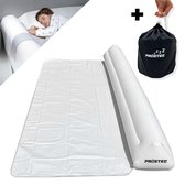 Prostec® Opblaasbare Bedrand met Flap - Bedrand Baby - Bedhekje - Uitvalbescherming - Bedrail Kleuter - 120cm