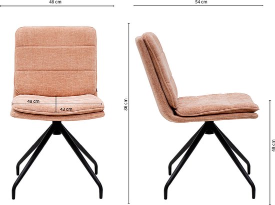 Chaise pivotante Kick Aron - rose