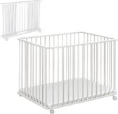 Bebies First LIAM Babybox Inklapbaar / Baby box – Kinderbox / Playpen Met Wieltjes - 99 x 75 x 74 cm - Wit