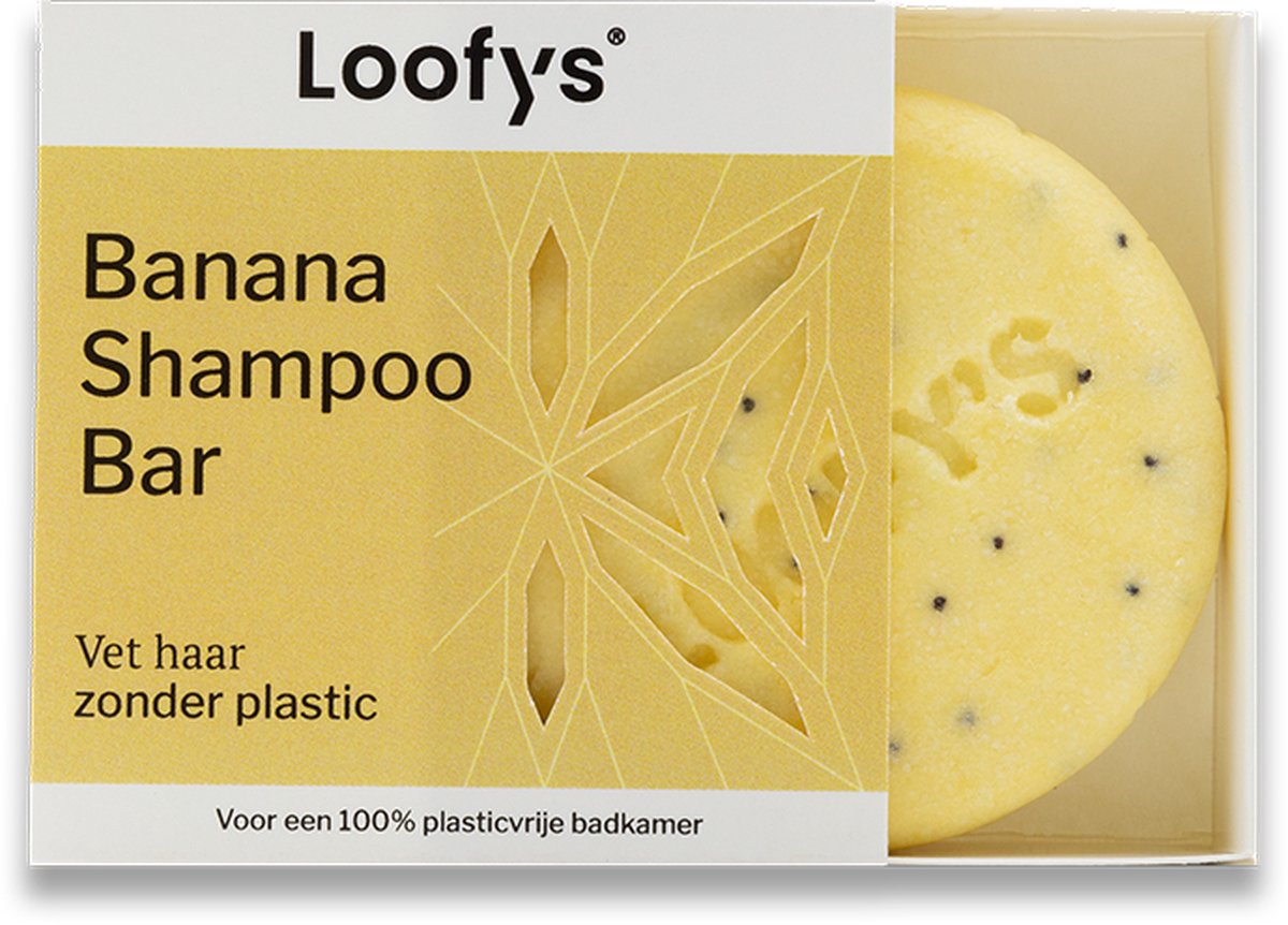 Loofy's - Voedende Shampoo Bar voor Vrouwen - [Yellow|Banana] - Normaal tot Vet haar - Plasticvrij & Vegan - Loofys