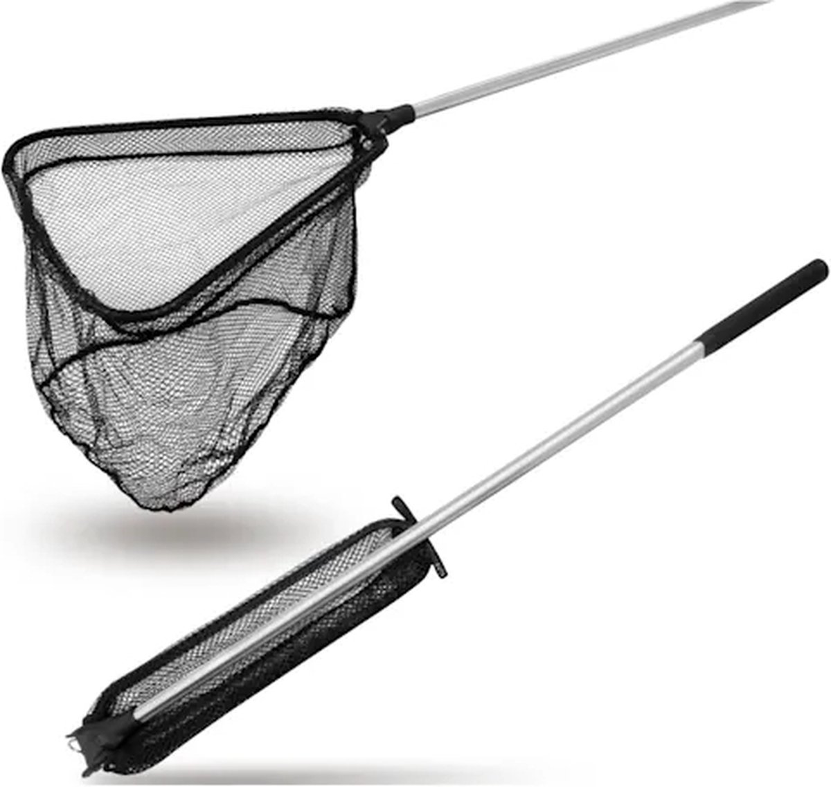 X2 Telescoop Schepnet - 40x40 cm - Visnet - Opklapbaar - Aluminium - Vijvernet - Zwembadnet - Slootnet - Uitschuifbaar — afbeelding 9
