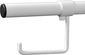 Closetrolhouder voor armsteunen RVS wit