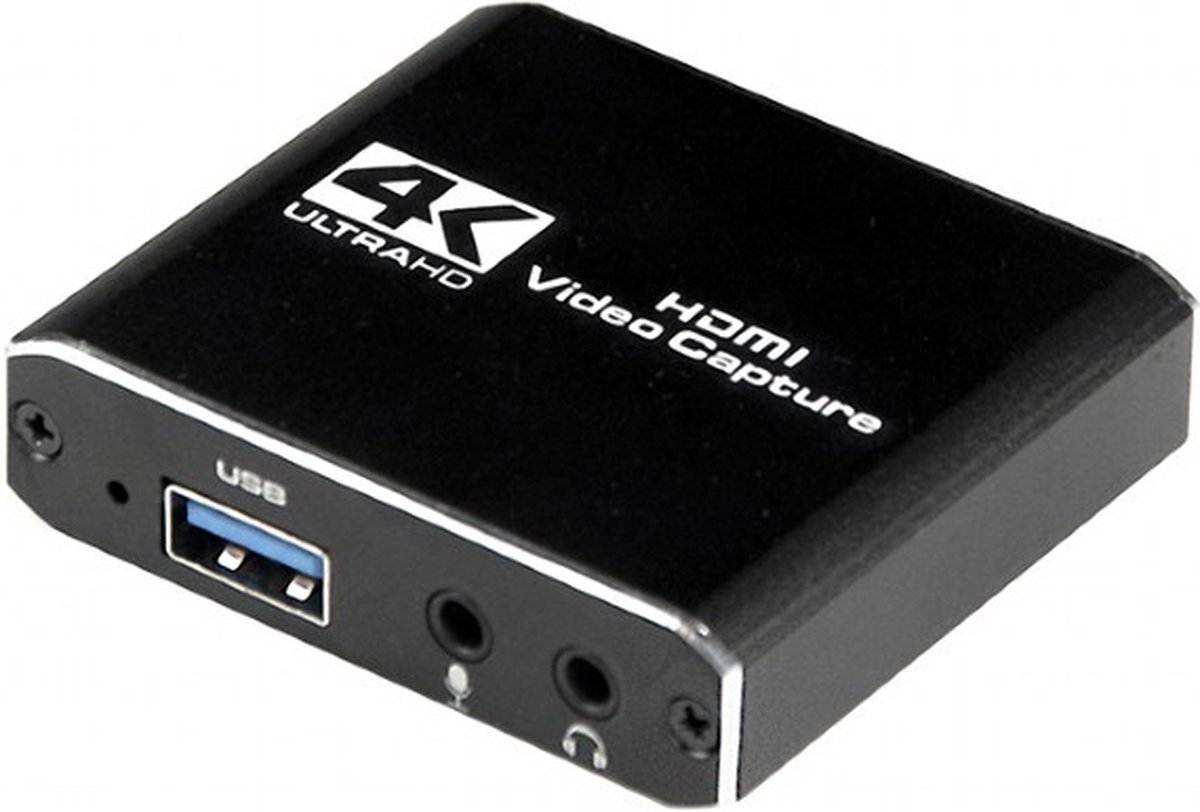 GMB Video grabber - HDMI video Capture Card - Game Capture - Livestreamen - 4K Ultra HD - met USB en HDMI kabel thumbnail 4