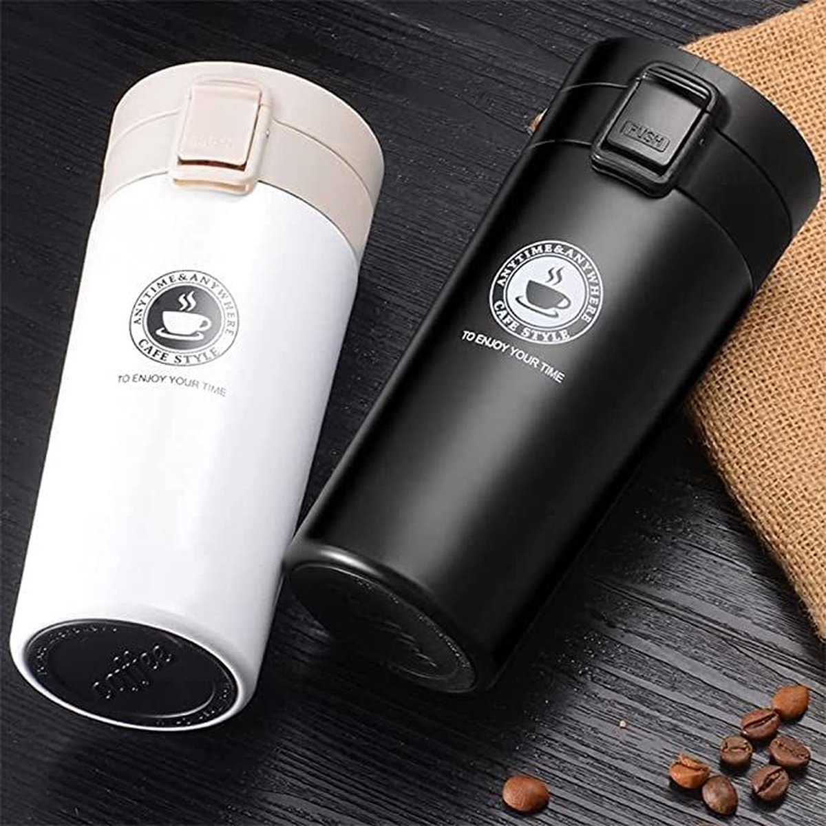 Thermosbeker 500ml - Dubbelwandig 304 RVS, Lekvrije Geïsoleerde Koffie & Thee Mok, Duurzame Hot & Cold Waterfles — cadeau in Koken & Dineren - foto 8