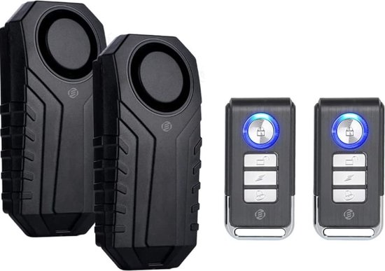 HENDUN Fiets alarmsysteem, fietsslot met alarm draadloze afstandsbediening voor elektrische fietsen, scooters, motorfietsen, huisdeur en raam trillingssensor, 110 dB, IP65 waterdicht, USB-C HENDUN Fiets alarmsysteem, fietsslot met alarm draadloze afstandsbediening voor elektrische fietsen, scooters, motorfietsen, huisdeur en raam trillingssensor, 110 dB, IP65 waterdicht, USB-C