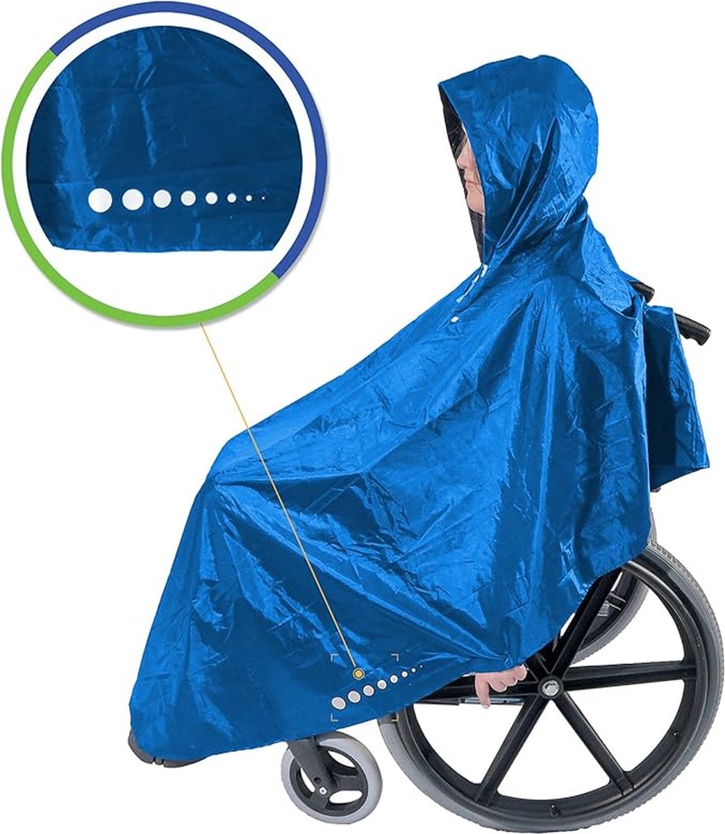Goedkoopste Regenjas voor rolstoel, waterdicht, voor rolstoel, regenponcho, stoel, rolstoel, rolstoelaccessoire