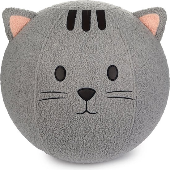 Puff Kitty Poef,Kitty,grijs,polyester van Balvi | bol