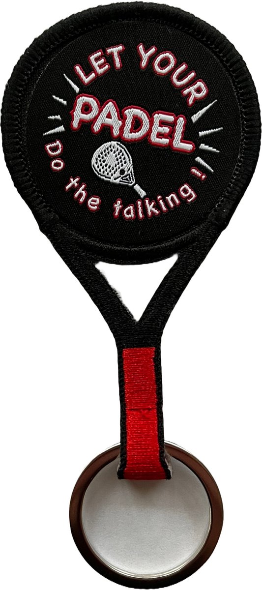 SPORTS-GADGET -LET YOUR PADEL DO THE TALKING - PADEL - TENNIS CANVAS SLEUTELHANGER