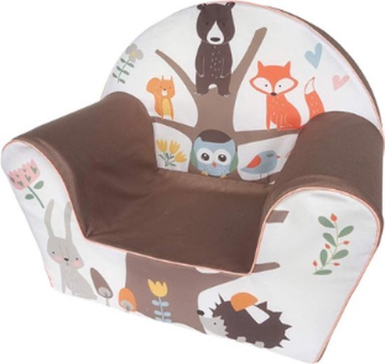 Steff - Renard - Fauteuil - 1 à 4 Ans - Peluche Douce - Coussin Supplémentaire