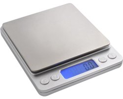 New Age Devi - Exacte Weegschaal - Elektronische Keukenweegschaal - Max 1 g - tot 2 kg Precisie