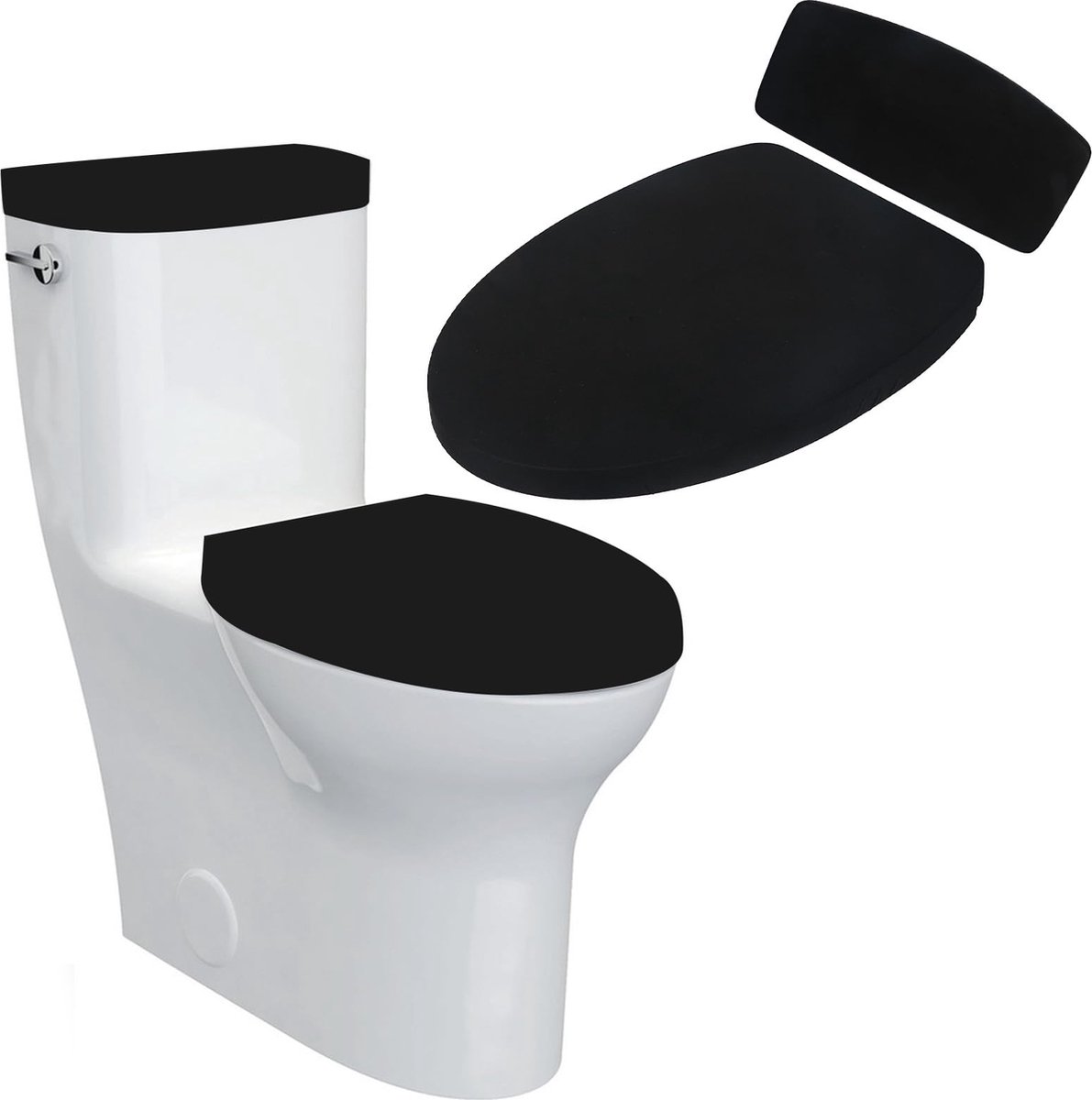 La'Moussawi ® Elastische Toiletbril- en Tankbeschermingsset voor Stijlvolle Badkamerdecoratie