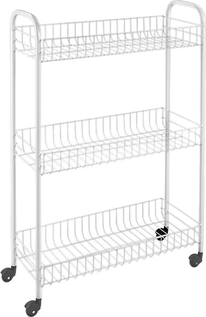 Metaltex - Slim wit opbergkastje 3 manden