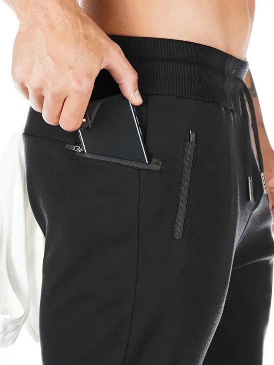 Livano Training Pants Men - Pantalons de sport - Pantalons d'entraînement longs - Survêtement - Vêtements de sport - Zwart - XL