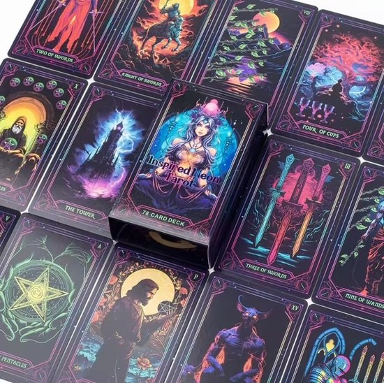 Inspired Neon Tarot - Tarot Deck - Tarot Kaarten - 78 Cards -