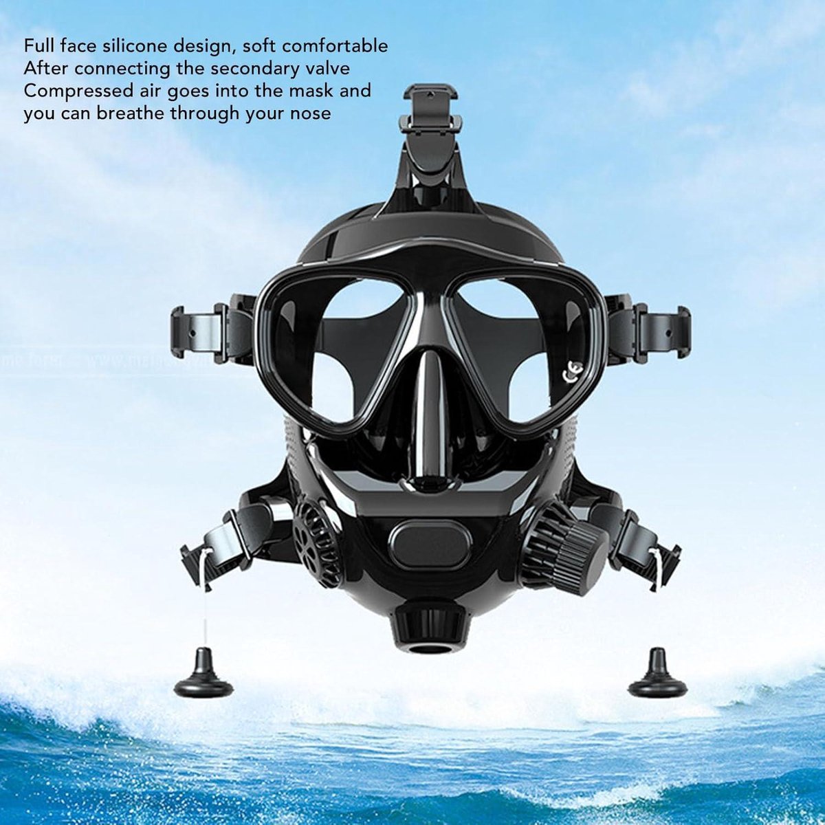 Volgelaatsmasker voor volwassenen, duikmasker met afneembare camerabontage, panoramisch zicht, opvouwbaar snorkelmasker, anti-condens, anti-lek, professioneel verstelbaar snorkelmasker voor dames en