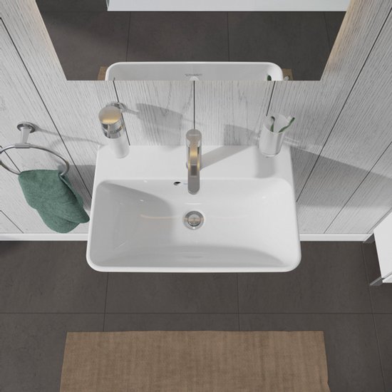 Lavabo Compact, 600x400 mm, avec 1 trou, blanc alpin