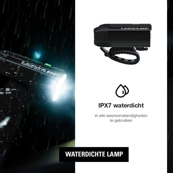 Lezyne Fusion Drive Pro 800+ Satin Voorlamp - Fietslamp - Fietsverlichting - Voorlicht fiets - Waterdicht - 800 lumen - Zwart — afbeelding 3