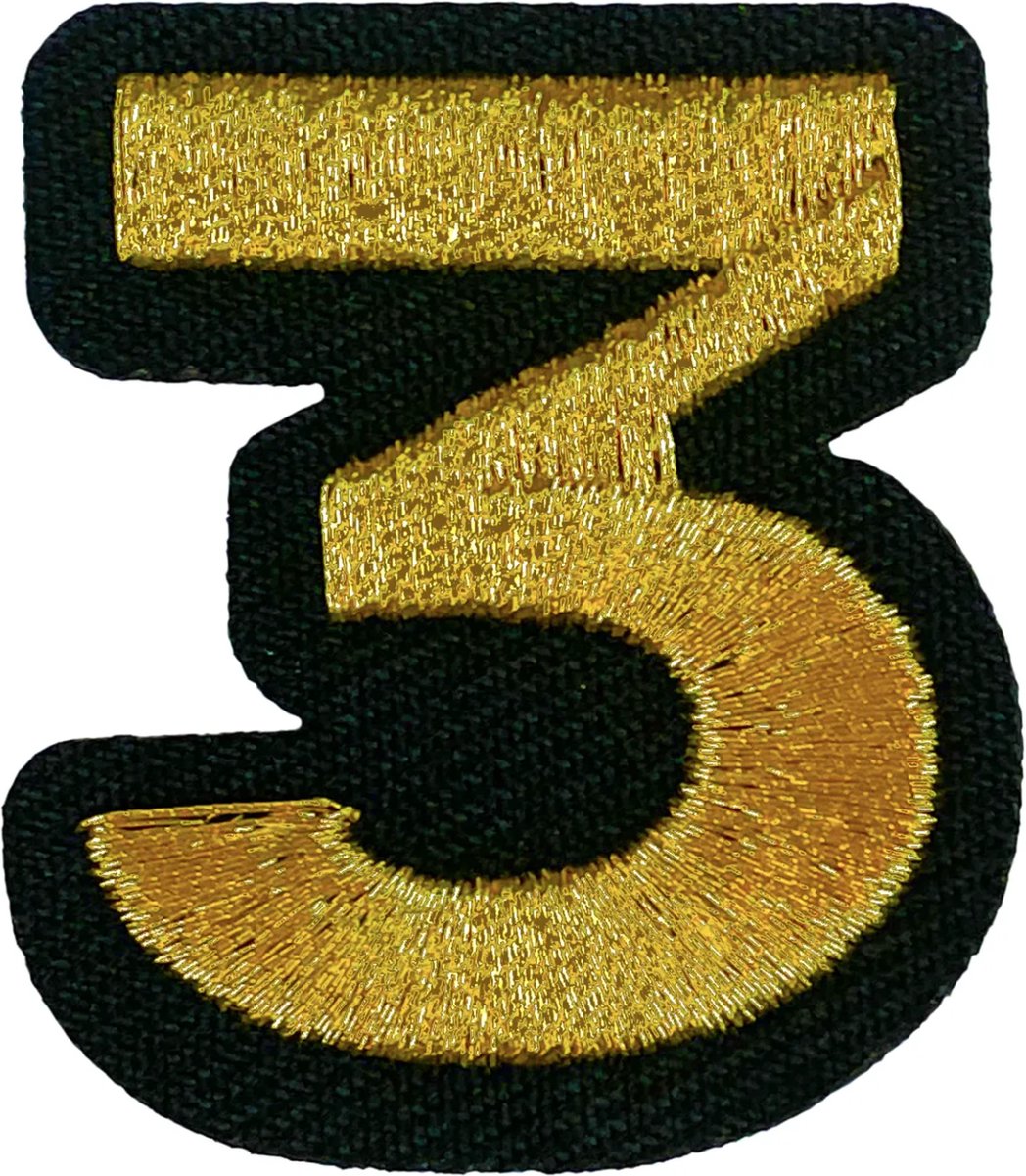 Oeteldonk embleem - Gouden cijfer 3