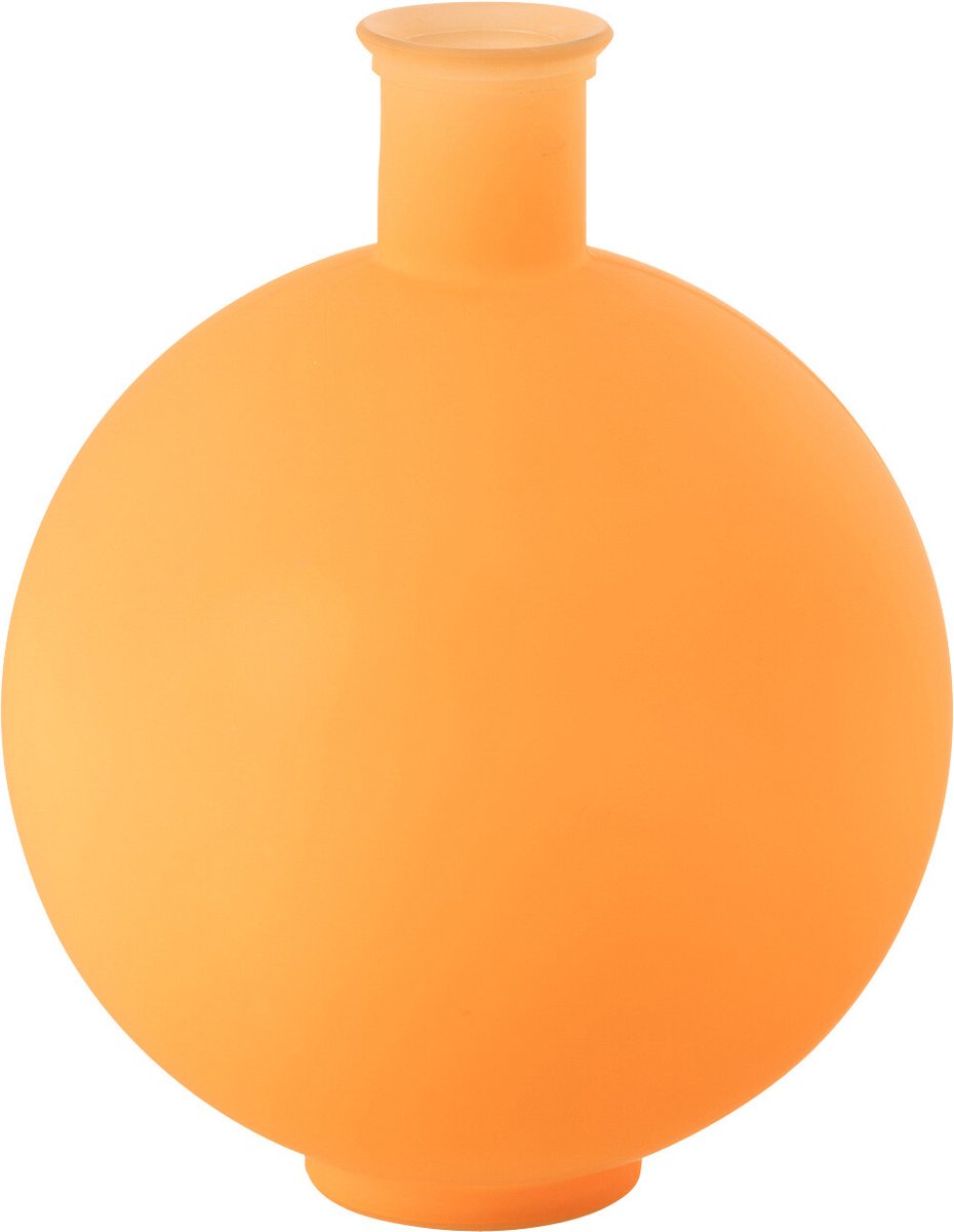 J-Line vaas Bal - glas - oranje - large - Ø 34 cm