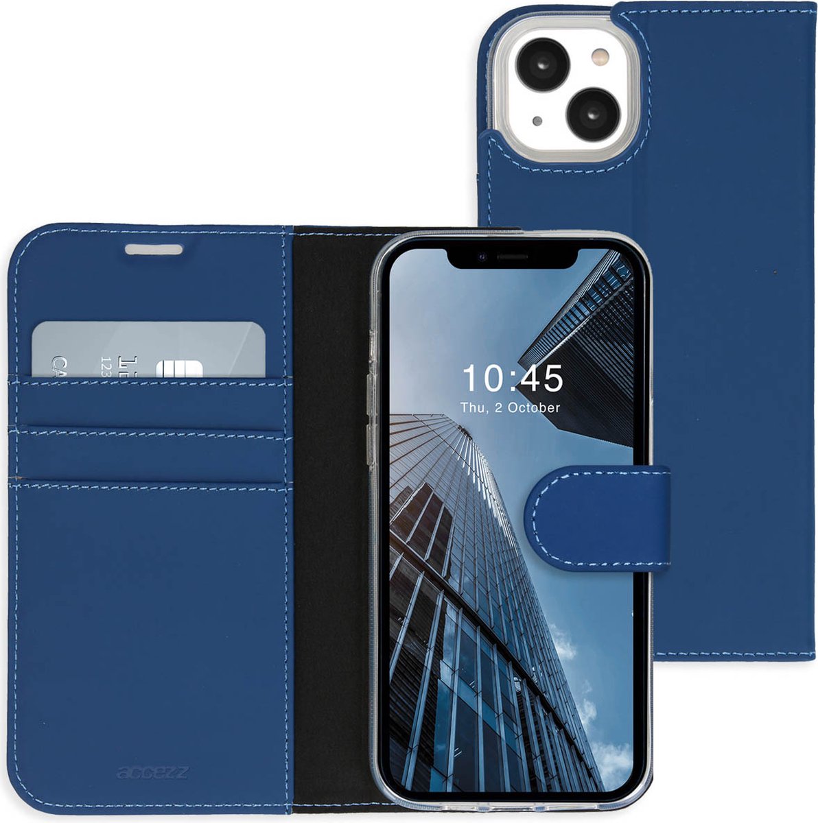 Accezz Wallet Softcase Booktype iPhone 14 Plus hoesje - Donkerblauw