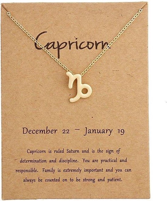 Bixorp Stars Steenbok Ketting - Goudkleurig