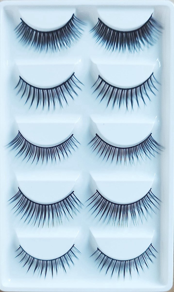 Goedkoopste Set van 5 Kunstwimpers - verschillende diktes - Eye Brows - Eye Lashes