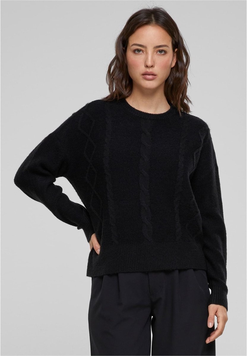 Urban Classics Cabel Knit Sweater/trui XL Zwart