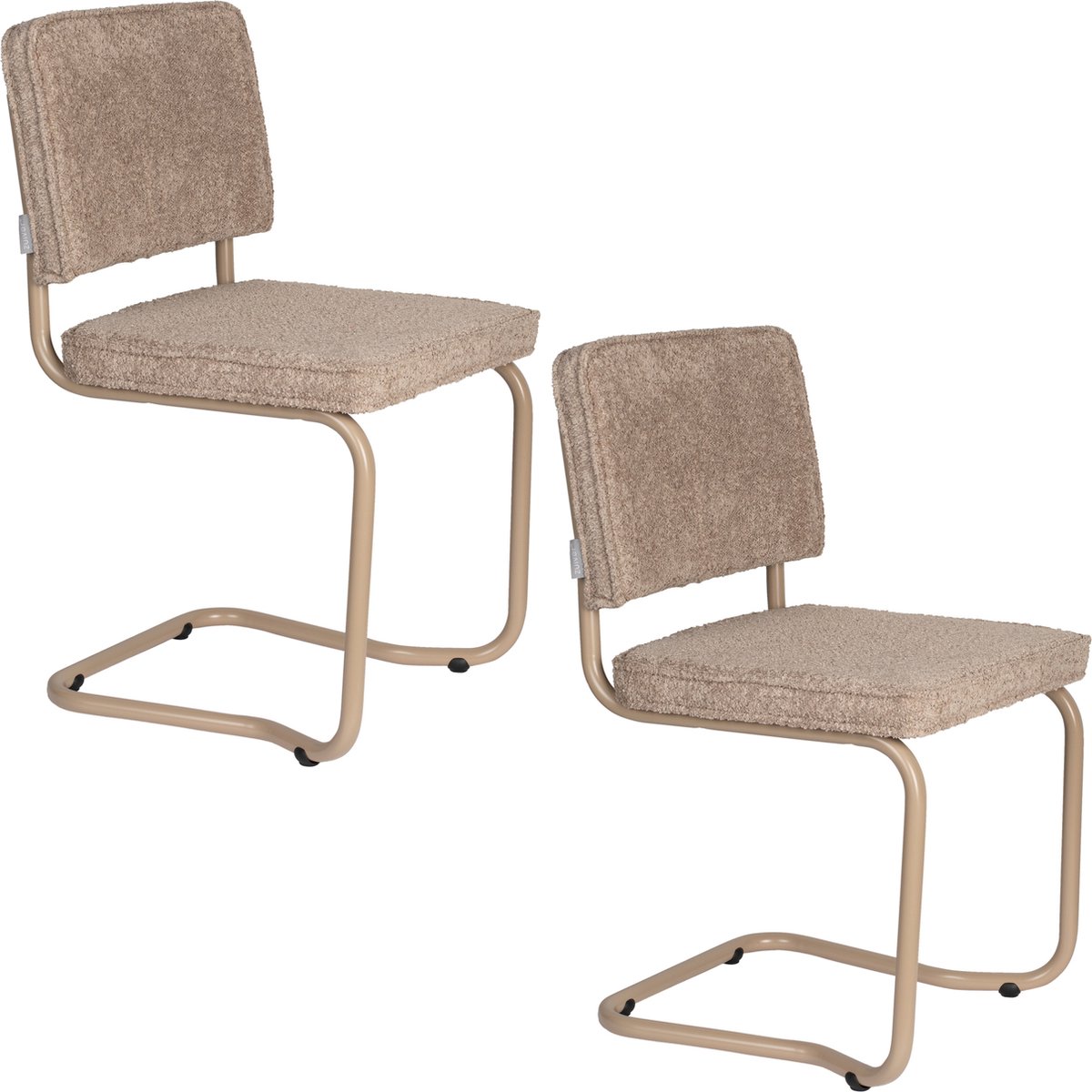 Ridge Kink Soft Eetkamerstoelen Beige - Set van 2