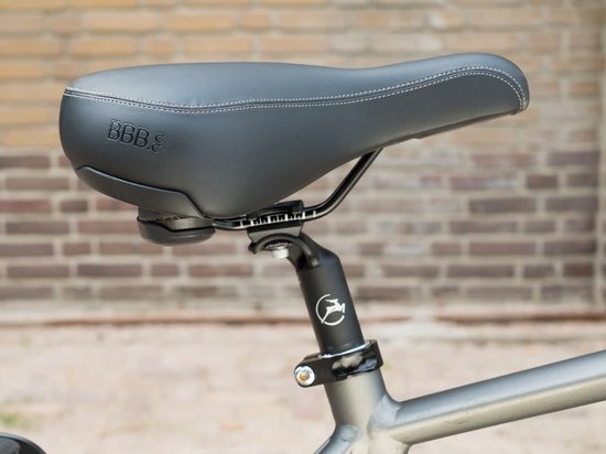BBB Cycling SoftShape Upright - Fietszadel Heren en Dames - E-bike of Stadsfiets Zadel - Fietshouding Rechtop 90° - 265 x 220mm – Zwart - BSD-127