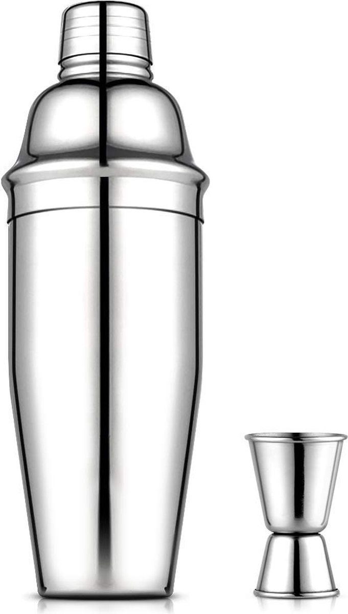 La'Moussawi ® Complete Cocktail Shakerset voor Thuisgebruik, Roestvrij Staal, 750 ml, Inclusief Filter en Accessoires