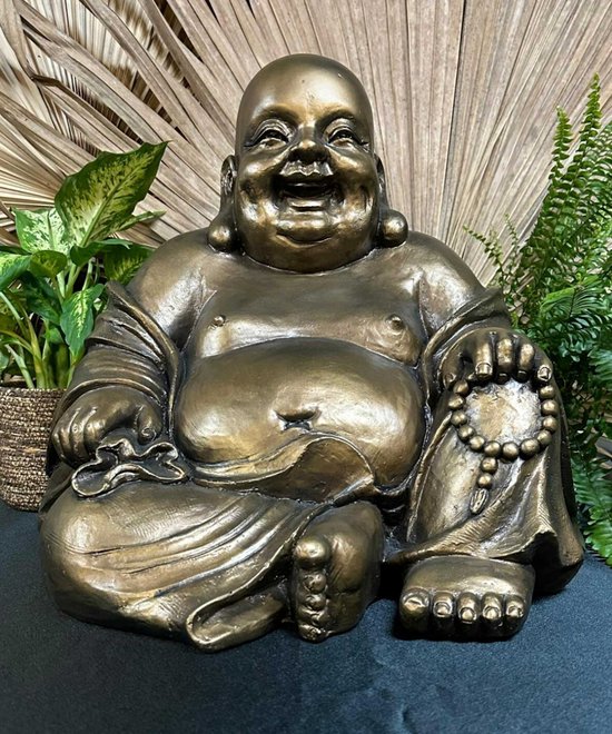 Statue de Bouddha Limited Bronze Statue de Bouddha au gros ventre L - 42 cm de haut