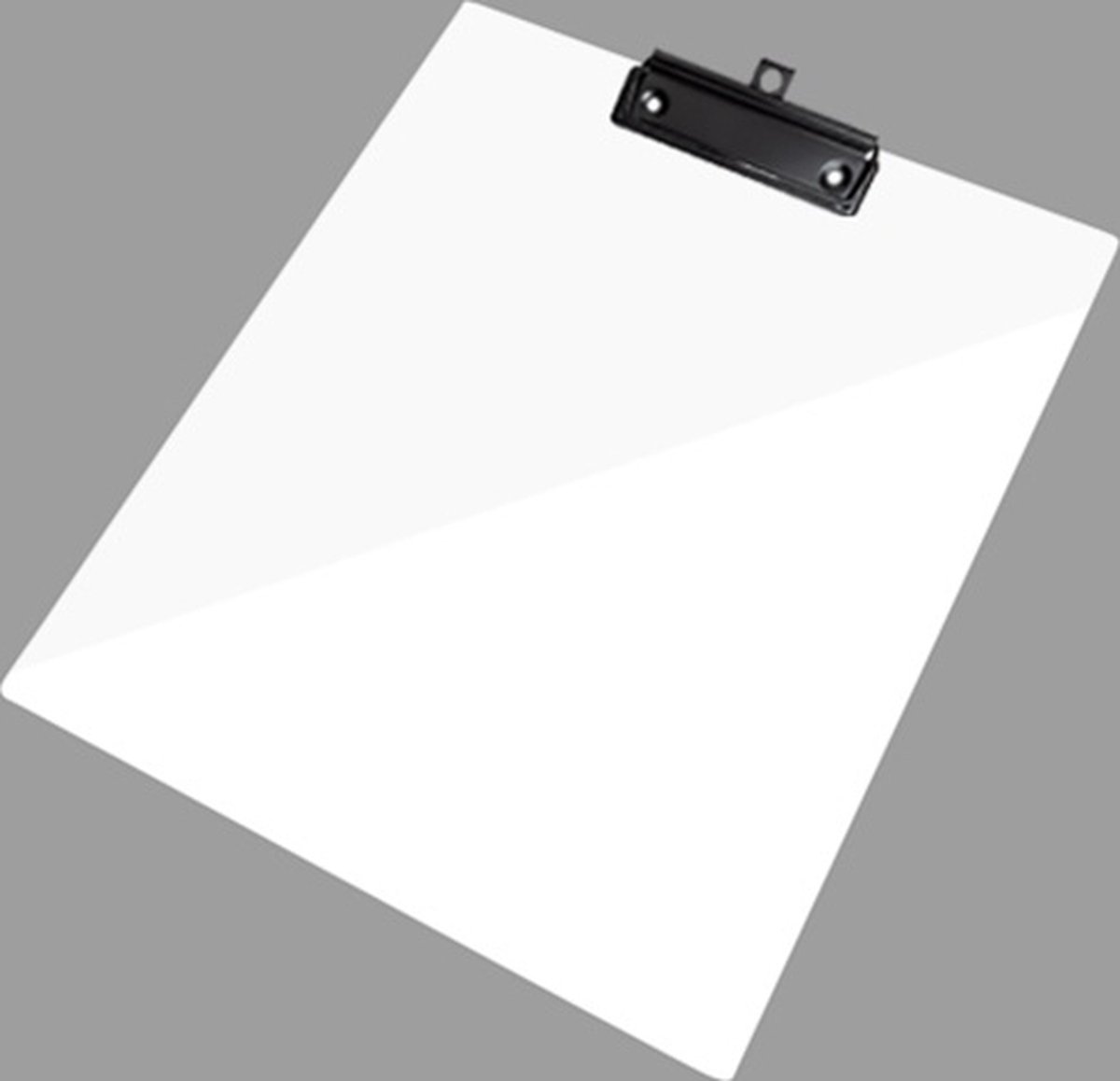 LPC Klembord clipboard kunststof - wit - A3 - staand - met zwarte draadklem