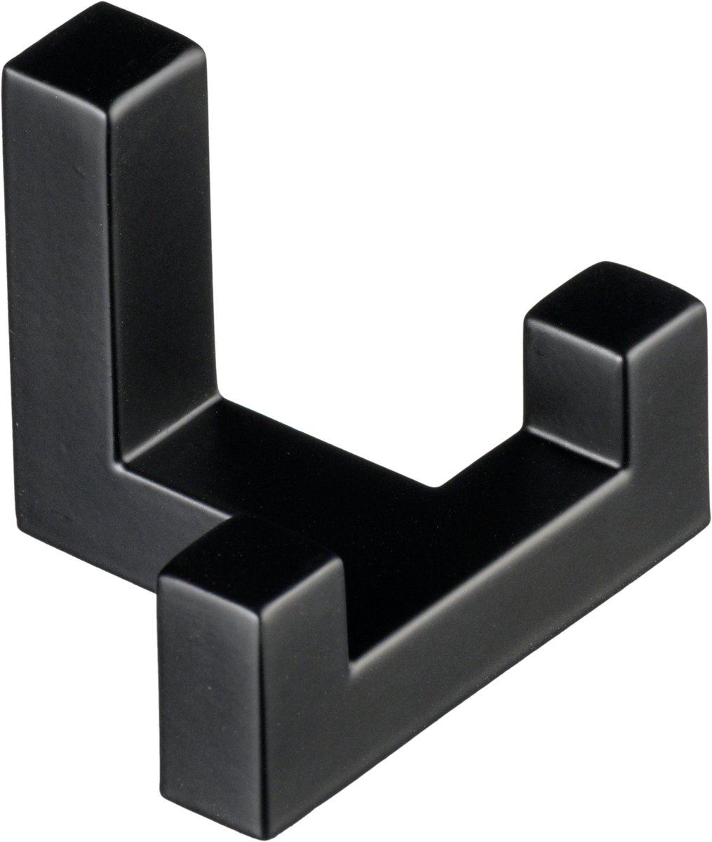Ostiumhome® - Handdoekhaak - Jashaak - Dubbel - Badkamer - Keuken - Modern Design - Mat Zwart