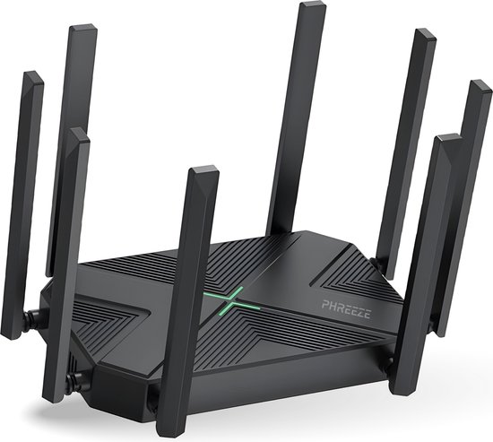 Foto: Phreeze 4k router wifi versterker 300 meter bereik dual band 1200 mbps wi fi repeater access point zwart