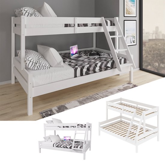 Vitalispa Lit superposé Everest, Wit, 140x200 / 90x200 cm