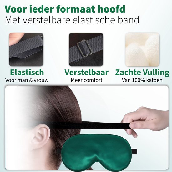 2026 Innovatief Slaapmasker voor Mannen en Vrouwen, 100% Lichtblokkerend Ontwerp Oogmasker om te Slapen, een Dutje te Doen, Mediteren, Reizen (Meer- groen 2026 Innovatief Slaapmasker voor Mannen en Vrouwen, 100% Lichtblokkerend Ontwerp Oogmasker om te Slapen, een Dutje te Doen, Mediteren, Reizen (Meer- groen