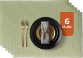 Castagnola PVC - Set de table en plastique - Dessous de verre hydrofuge - Dessous de verre - Napperons en plastique - 6 pièces - 45 x 30 cm - Vert